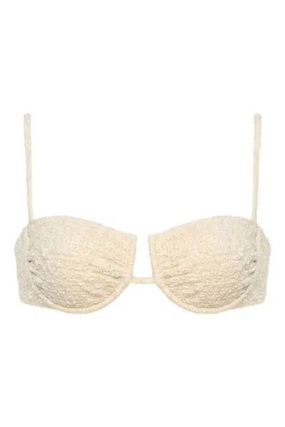 Montce Women's Neutrals Amalia Texture Simonette Bikini Top