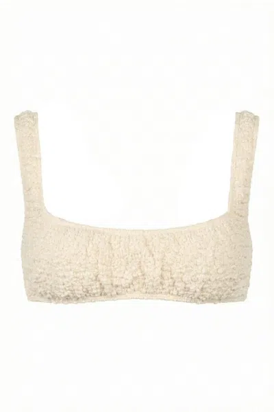 Montce Women's Neutrals Amalia Texture Zoe Bikini Top In Yellow