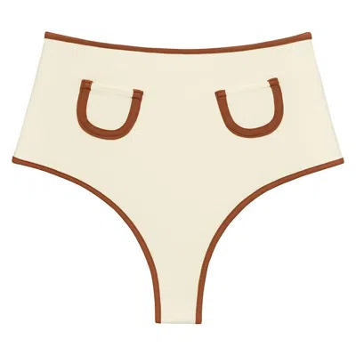 Montce Women's Neutrals Oat Terracotta Binded Polly Bikini Bottom