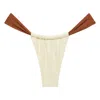 Montce Women's Neutrals Oat Terracotta Binded Sandra Bikini Bottom In Neutral