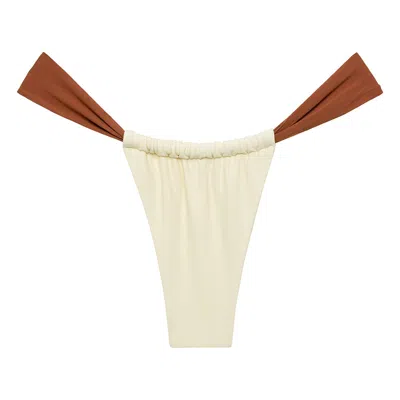 Montce Women's Neutrals Oat Terracotta Binded Sandra Bikini Bottom