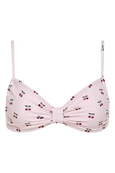Montce Women's Pink Cherries Devin Bikini Top