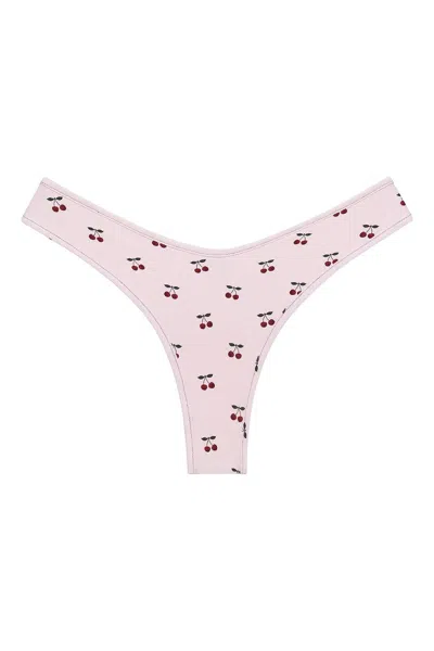 Montce Women's Pink Cherries Lulu Bikini Bottom In Multi
