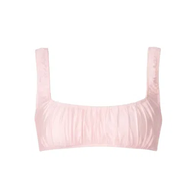 Montce Women's Pink Pale Blush Silkie Zoe Bikini Top