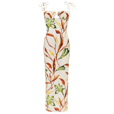 Montce Women's Rooted Floral Petal Long Slip Dress In Multi