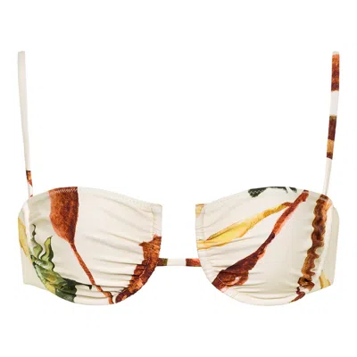MONTCE WOMEN'S ROOTED FLORAL SIMONETTE BIKINI TOP