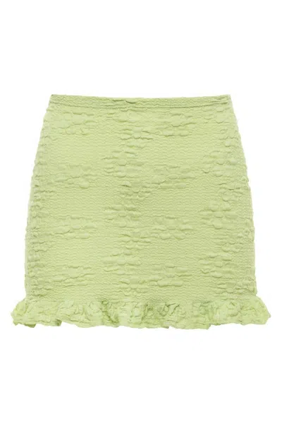 Montce Women's Ruffle Micro Skirt In Avo Floral In Green