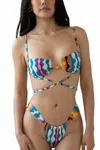 Montce Women's Brasil Bikini Bottom In Abstract In Multi