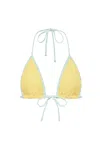 Montce Emma Sunshine Binded String Bikini Top In Yellow
