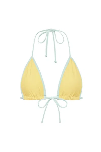 MONTCE WOMEN'S YELLOW SUNSHINE BINDED EMMA BIKINI TOP
