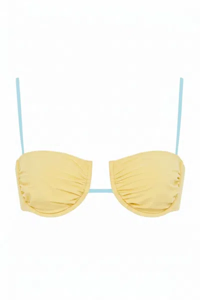 Montce Women's Yellow Sunshine Binded Simonette Bikini Top