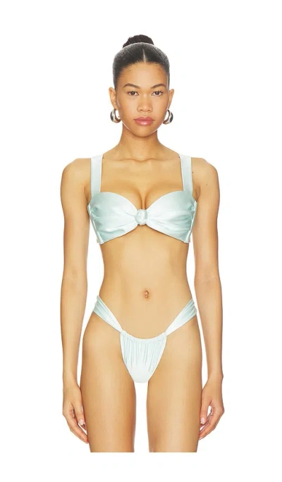 Montce X Elsa Hosk Hayden Bikini Top In Blue