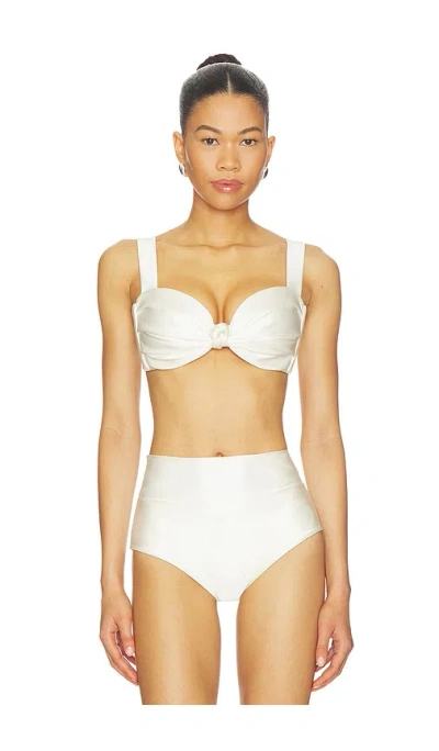 Montce X Elsa Hosk Hayden Bikini Top In White