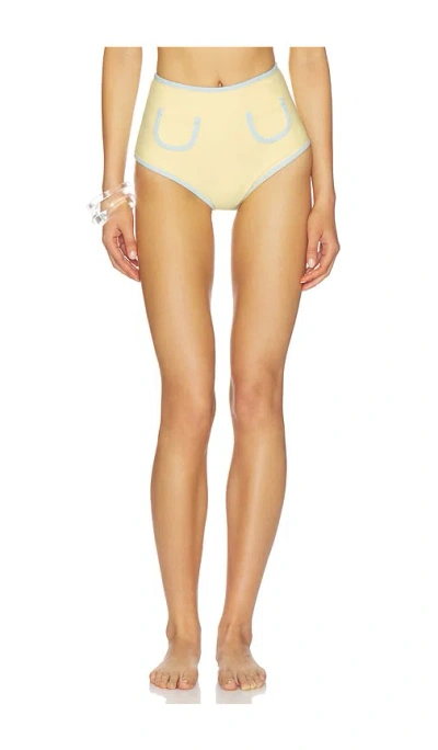 Montce X Elsa Hosk Polly Bikini Bottom In Yellow