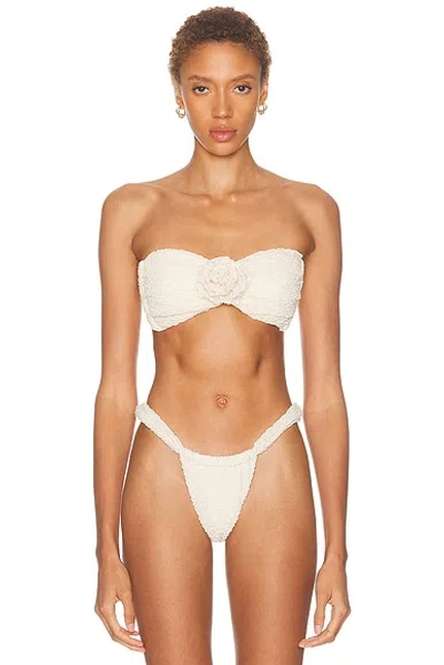 Montce X Elsa Hosk Rosa Bandeau Bikini Top In Brown