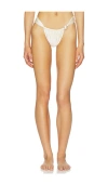 Montce X Elsa Hosk Sandra Pearl Bikini Bottom In White