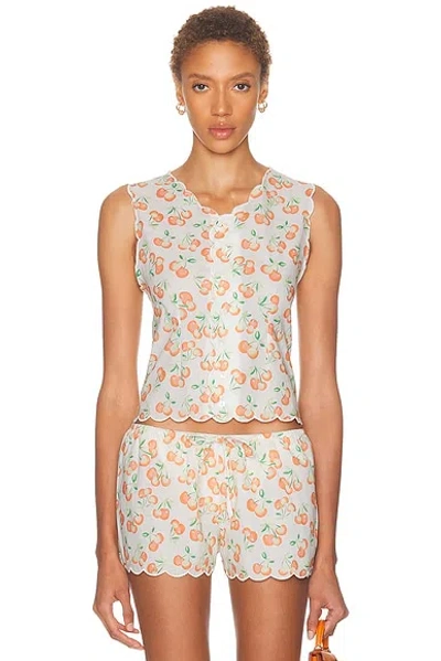 Montce X Elsa Hosk Scalloped Vest Top In Multi