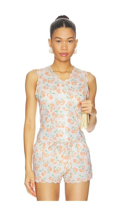 Montce X Elsa Hosk Scalloped Vest Top In Multi