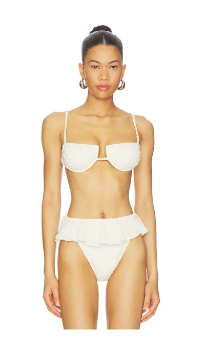 Montce X Elsa Hosk Simonette Bikini Top In White