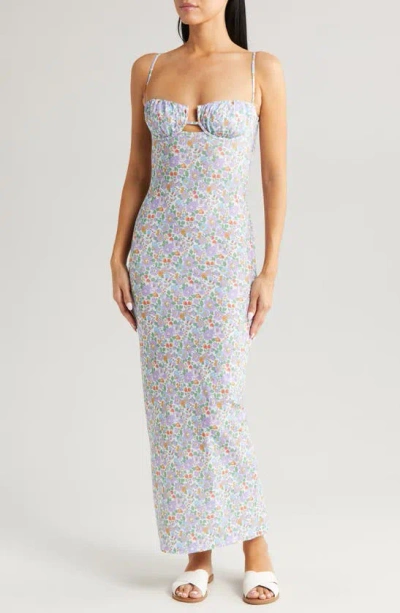 Montce X Liberty Petal Fitted Bustier Slipdress In Betsy