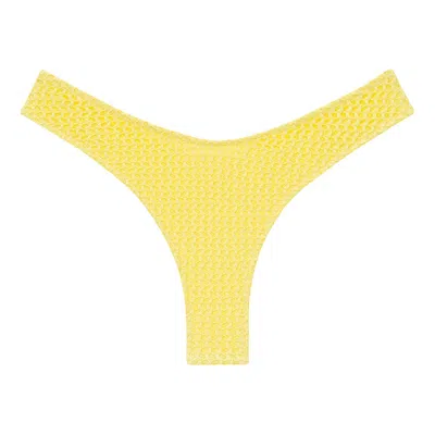 MONTCE YELLOW CROCHET LULU (ZIG ZAG STITCH) BIKINI BOTTOM