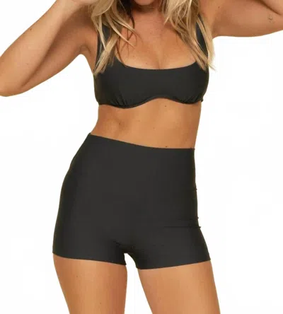 Montce Zoe Bike Short In Charcoal In Gold