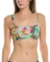 Shop Monte And Lou Bandeau Bra Bikini Top In Green