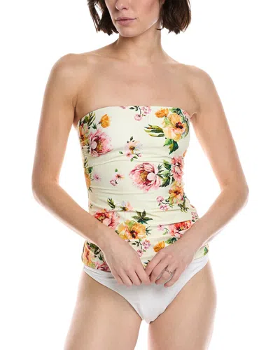 Monte And Lou Bandeau Tankini Top In Multi