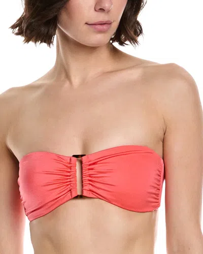 Monte And Lou Bilgola Bandeau Bikini Top In Pink