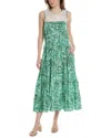 MONTE AND LOU MONTE AND LOU ELATION LACE YOKE MIDI DRESS