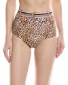 Monte And Lou Monte & Lou High Waist Belted Bottom In Brown