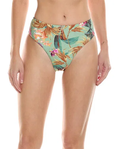 Monte And Lou High-waist High-leg Bikini Bottom In Neutral
