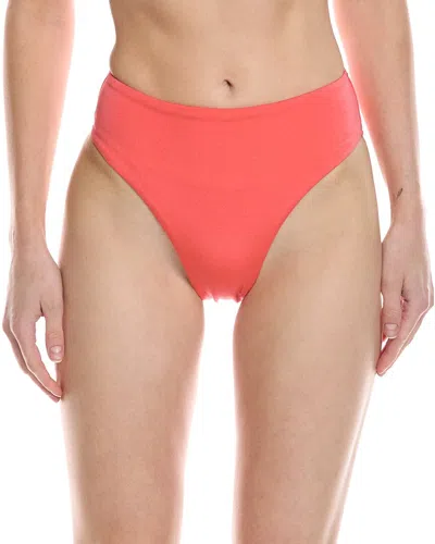 Monte And Lou High-waist High-leg Bikini Bottom In Pink