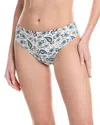 Monte And Lou Mid-rise Bikini Bottom In White