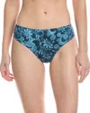 Monte And Lou Mid-rise Bikini Bottom In Blue