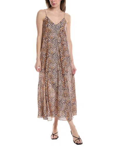 Monte And Lou Montana Silk-blend Sundress In Brown