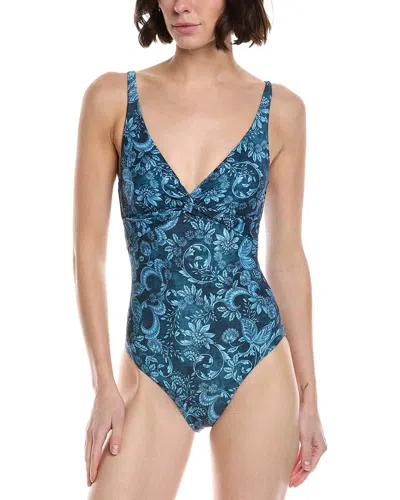 Monte And Lou Multi Fit Twist One-piece In Blue