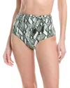 Monte And Lou Retro High-waist Bikini Bottom In Green