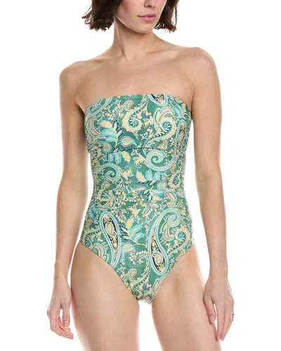 Monte And Lou Ruched Bandeau One-piece In Multi