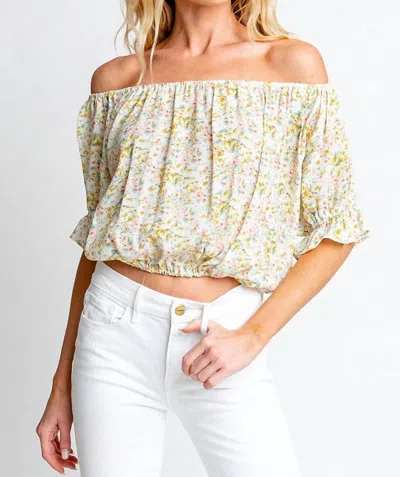 Monte Whim Top In Gardenia In White