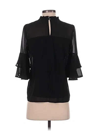 Pre-owned Monteau 3/4 Sleeve Blouse In Black