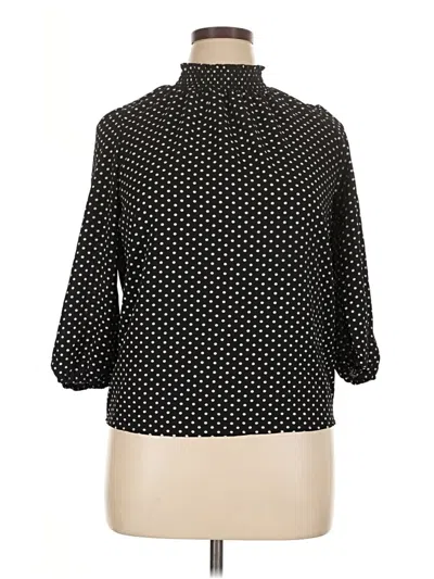 Pre-owned Monteau 3/4 Sleeve Blouse In Black