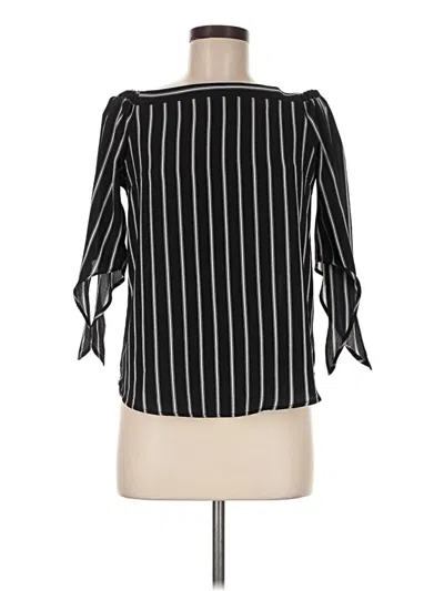 Pre-owned Monteau 3/4 Sleeve Blouse In Black