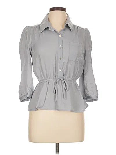 Pre-owned Monteau 3/4 Sleeve Blouse In Gray