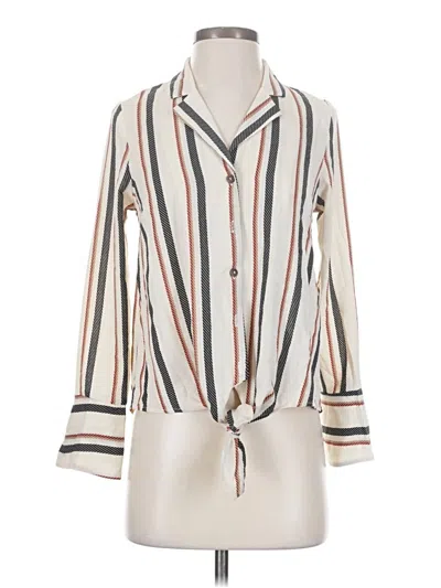 Pre-owned Monteau 3/4 Sleeve Blouse In White