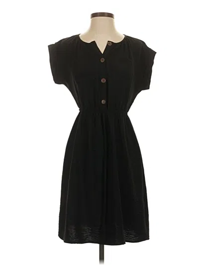 Pre-owned Monteau Casual Dress In Black