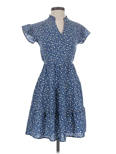 Pre-owned Monteau Casual Dress In Blue