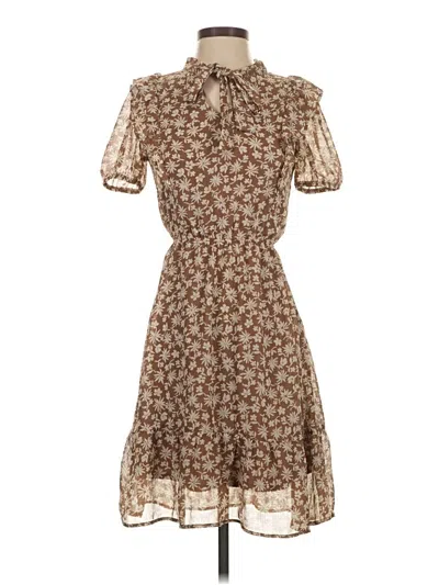 Pre-owned Monteau Casual Dress In Brown
