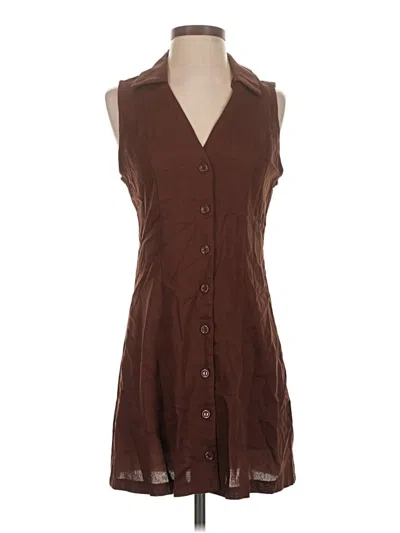 Pre-owned Monteau Casual Dress In Brown