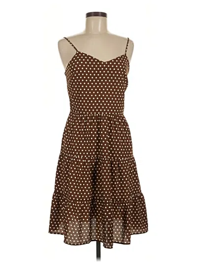 Pre-owned Monteau Casual Dress In Brown